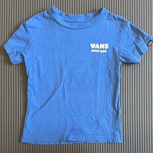 Vans Blue Short Sleeve Vintage Tee Classic Crew Neck